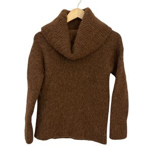 Banana Republic Brown Alpaca Cowlneck Pullover Sweater Size S Petite